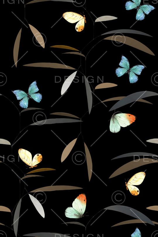 蝴蝶印花华亿平台图片