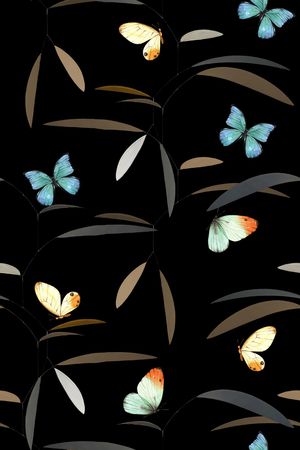 蝴蝶印花华亿平台图片