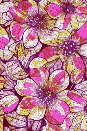 花卉印花华亿平台图片