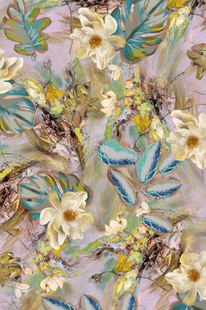 花卉印花华亿平台图片