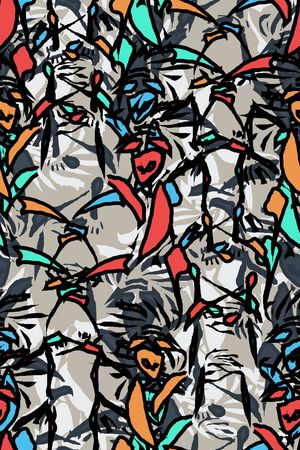 抽象印花华亿平台图片