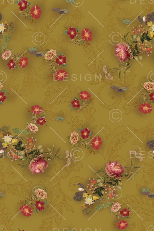 花卉印花华亿平台图片