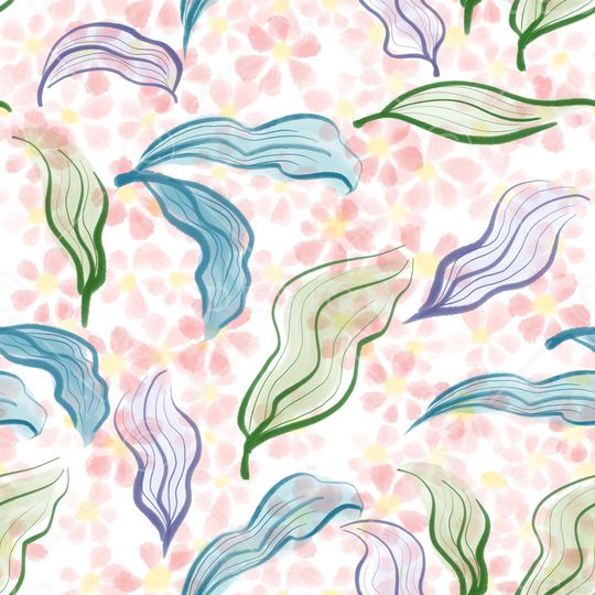 绿植树叶印花华亿平台图片