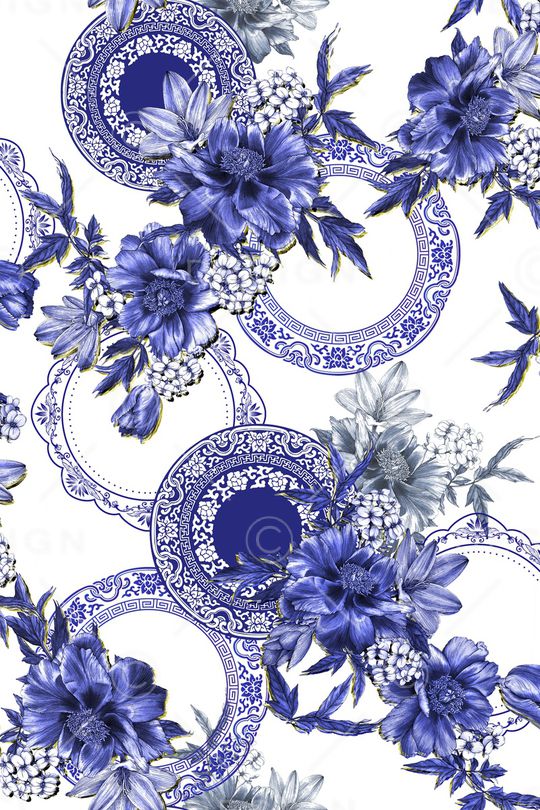 花卉印花华亿平台图片