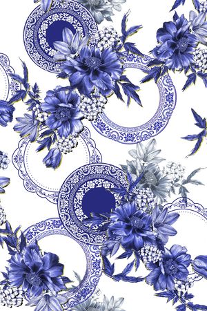 花卉印花华亿平台图片