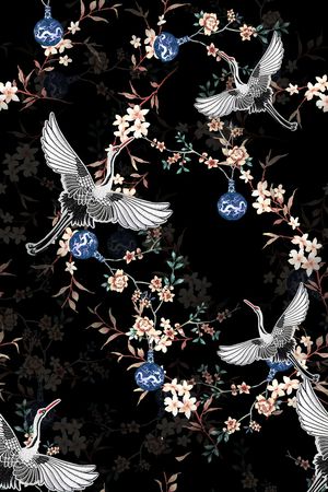 中国风印花华亿平台图片