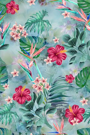 花卉印花华亿平台图片