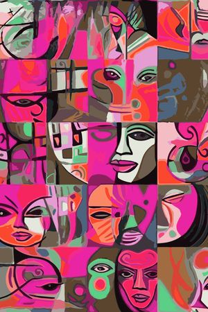 抽象印花华亿平台图片