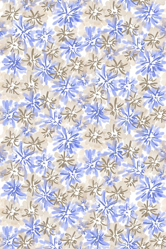 清爽底花卉印花华亿平台图片