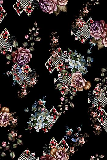 花卉印花华亿平台图片