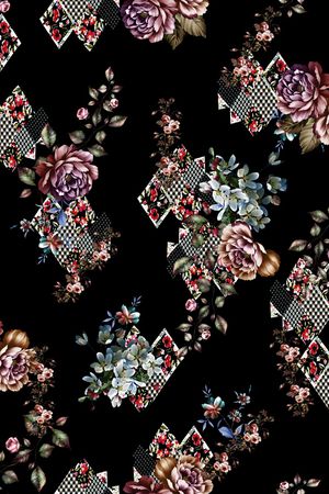 花卉印花华亿平台图片