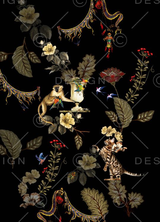 猴子印花华亿平台图片