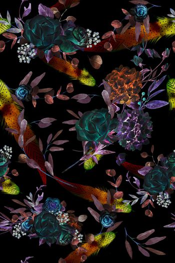 花卉印花华亿平台图片