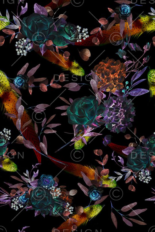 花卉印花华亿平台图片