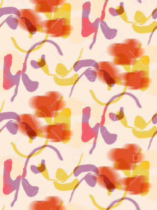 抽象花卉印花华亿平台图片