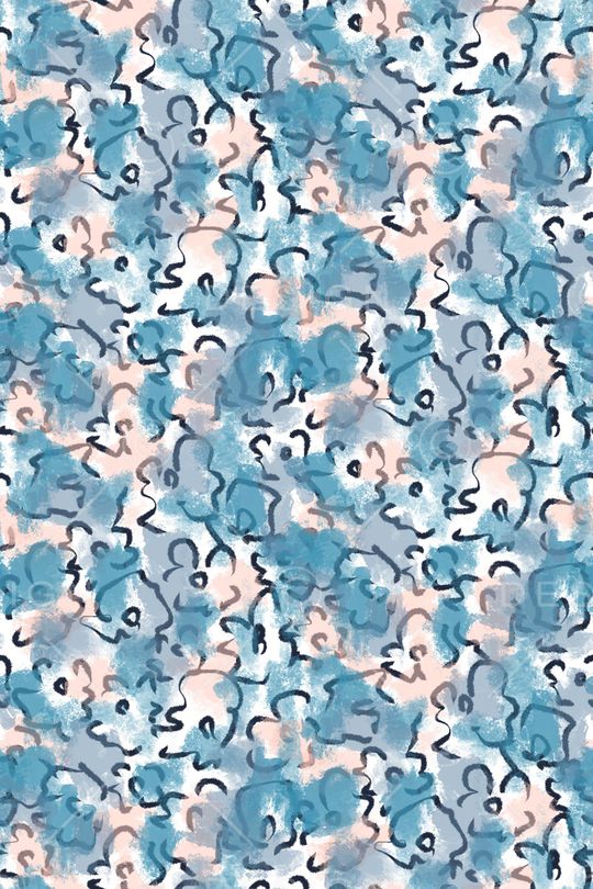 抽象花卉印花华亿平台图片