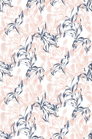 清爽底花卉印花华亿平台图片