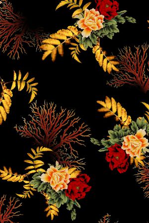 花卉印花华亿平台图片