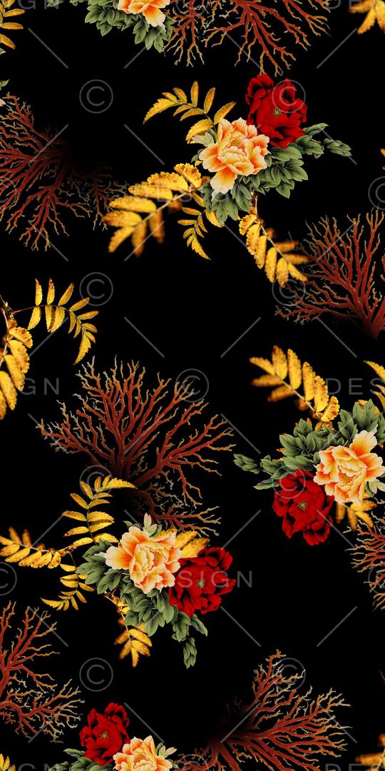 花卉印花华亿平台图片