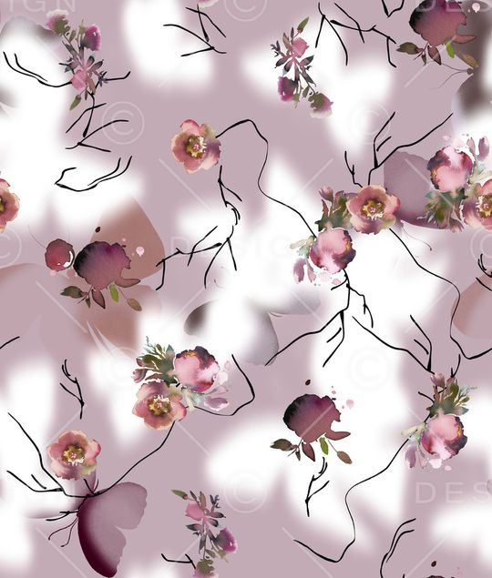 花卉印花华亿平台图片