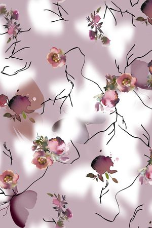 花卉印花华亿平台图片