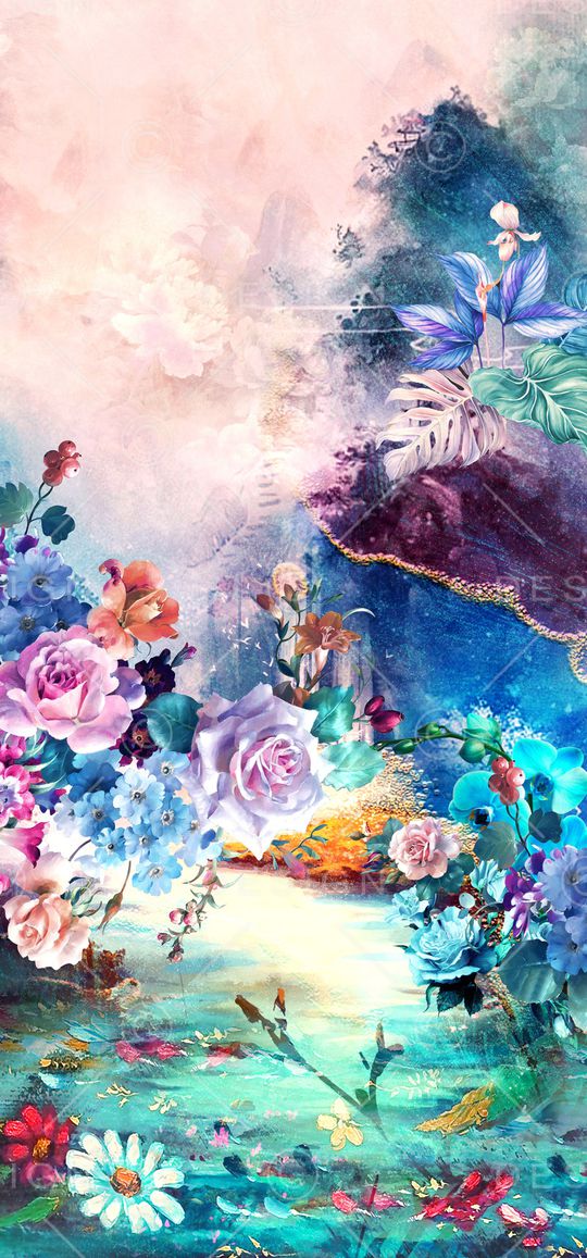 花卉印花华亿平台图片