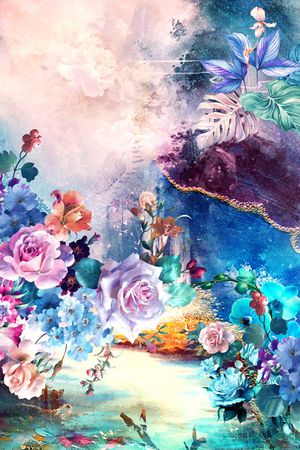 花卉印花华亿平台图片