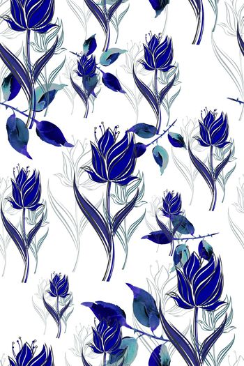 花卉印花华亿平台图片