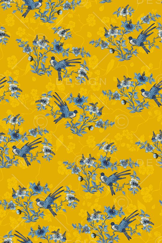 花鸟印花华亿平台图片