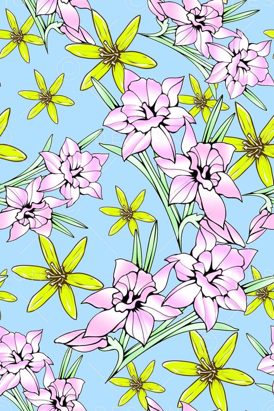 花卉印花华亿平台图片