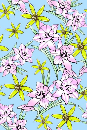 花卉印花华亿平台图片