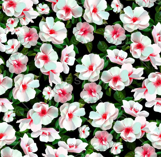 春夏华亿平台印花华亿平台图片