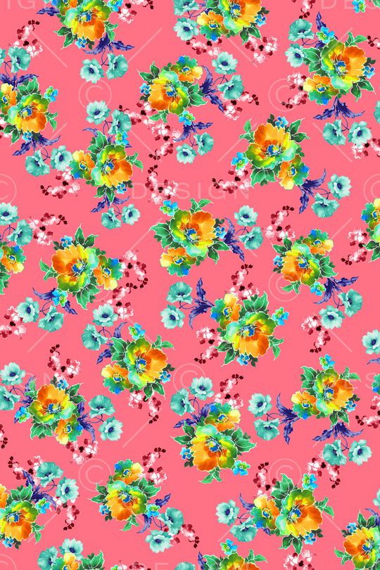 小碎花印花华亿平台图片