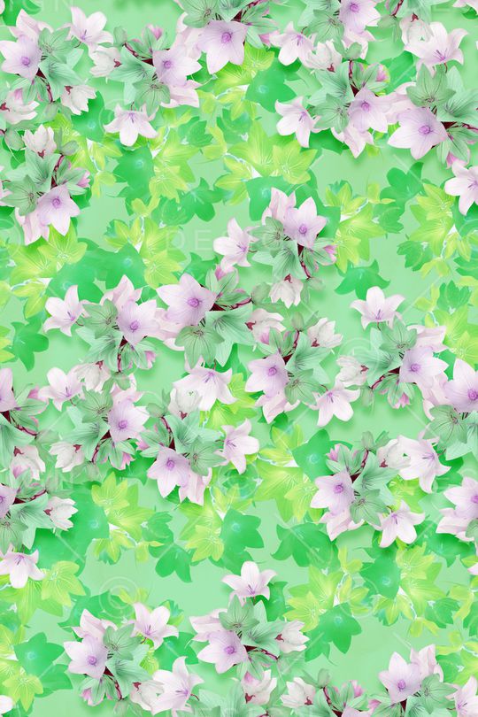 水彩花卉印花华亿平台图片