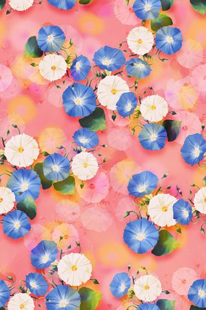 水彩花卉印花华亿平台图片