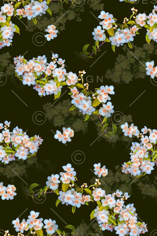 水彩花卉印花华亿平台图片