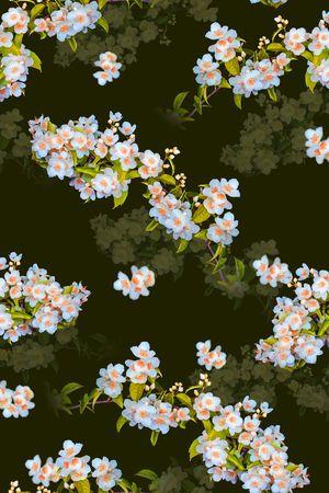 水彩花卉印花华亿平台图片