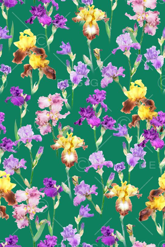 水彩花卉印花华亿平台图片