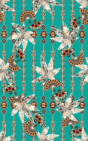 彩底花卉印花华亿平台图片