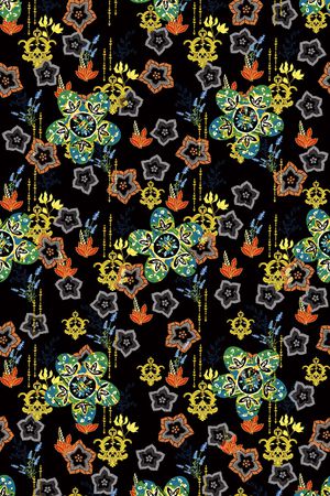 彩底花卉印花华亿平台图片