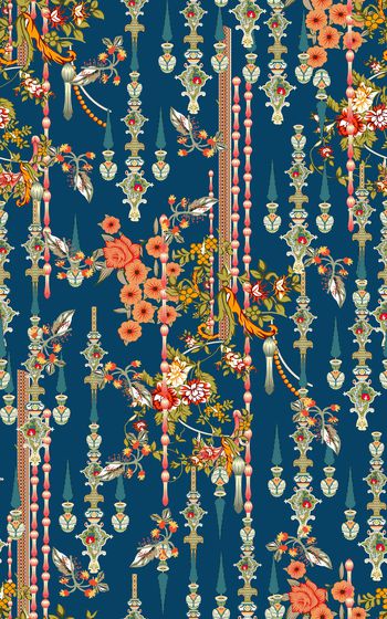 彩底花卉印花华亿平台图片