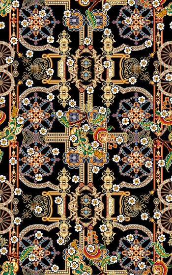 彩底花卉印花华亿平台图片