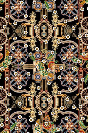 彩底花卉印花华亿平台图片