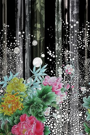 花卉印花华亿平台图片