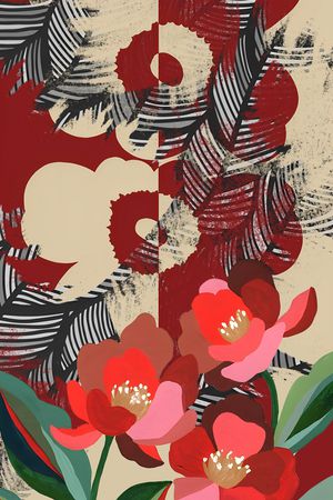 花卉印花华亿平台图片