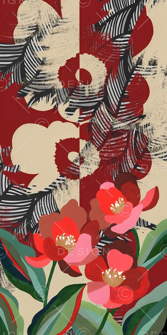 花卉印花华亿平台图片