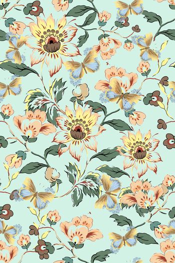 绿植树叶印花华亿平台图片