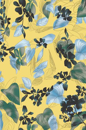 绿植树叶印花华亿平台图片