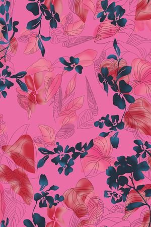 绿植树叶印花华亿平台图片