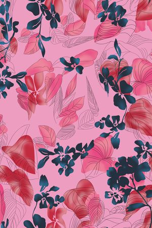 绿植树叶印花华亿平台图片